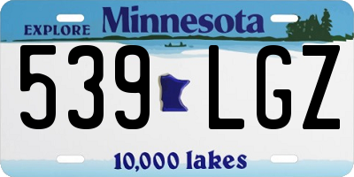 MN license plate 539LGZ