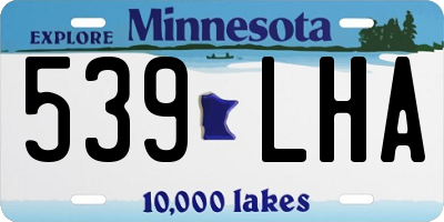 MN license plate 539LHA