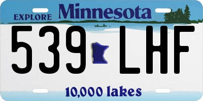 MN license plate 539LHF