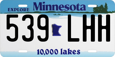 MN license plate 539LHH