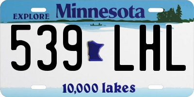 MN license plate 539LHL