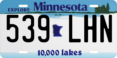MN license plate 539LHN