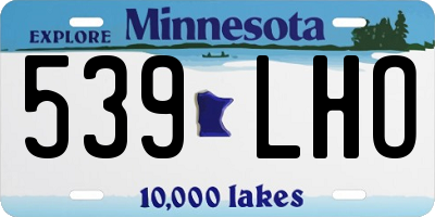 MN license plate 539LHO