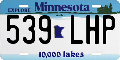 MN license plate 539LHP