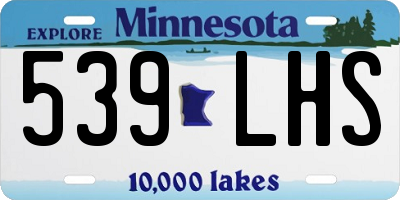 MN license plate 539LHS