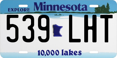 MN license plate 539LHT