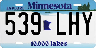 MN license plate 539LHY