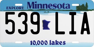 MN license plate 539LIA