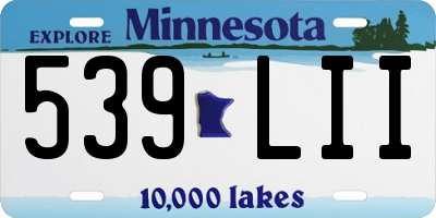 MN license plate 539LII