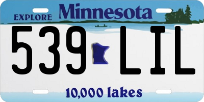 MN license plate 539LIL