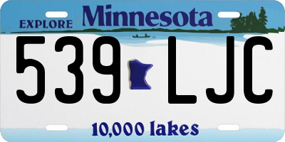 MN license plate 539LJC
