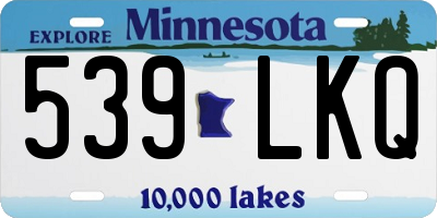 MN license plate 539LKQ