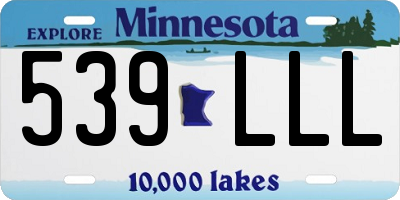 MN license plate 539LLL