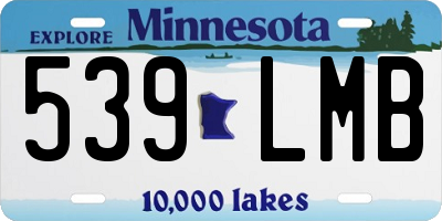 MN license plate 539LMB