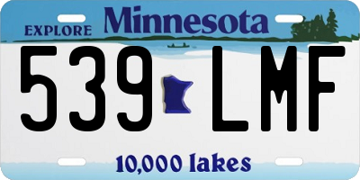 MN license plate 539LMF