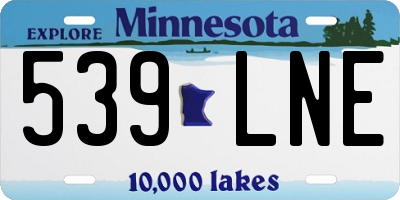 MN license plate 539LNE