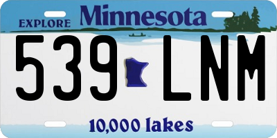MN license plate 539LNM