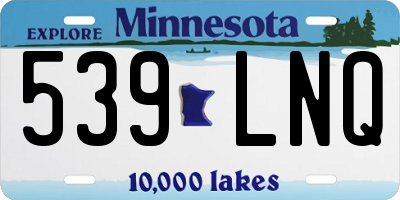 MN license plate 539LNQ