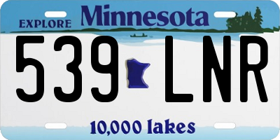 MN license plate 539LNR