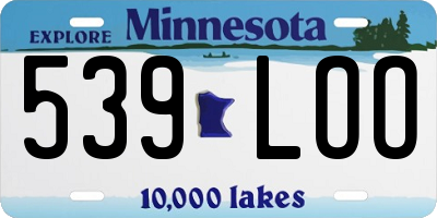MN license plate 539LOO