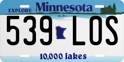 MN license plate 539LOS