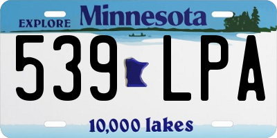 MN license plate 539LPA