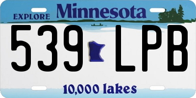 MN license plate 539LPB