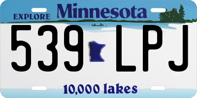MN license plate 539LPJ