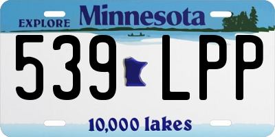 MN license plate 539LPP