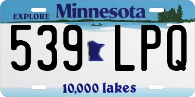 MN license plate 539LPQ