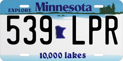 MN license plate 539LPR