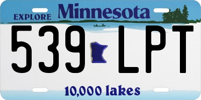 MN license plate 539LPT
