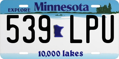 MN license plate 539LPU