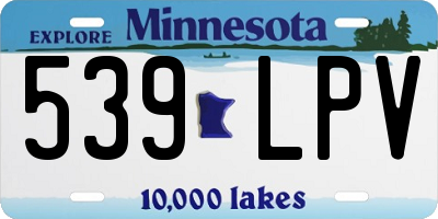 MN license plate 539LPV