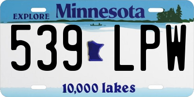 MN license plate 539LPW