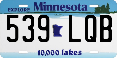 MN license plate 539LQB