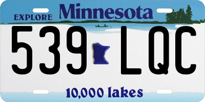 MN license plate 539LQC