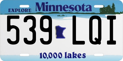 MN license plate 539LQI