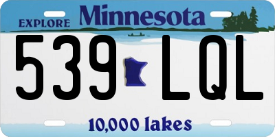 MN license plate 539LQL