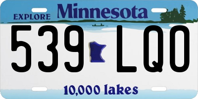 MN license plate 539LQO