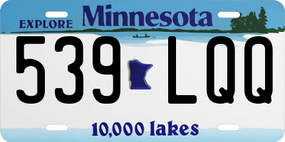 MN license plate 539LQQ