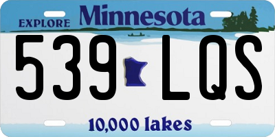MN license plate 539LQS