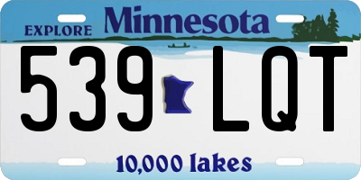 MN license plate 539LQT