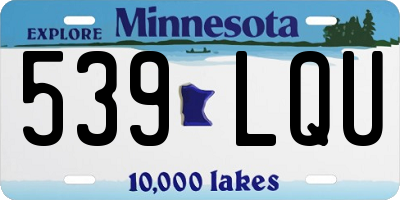MN license plate 539LQU