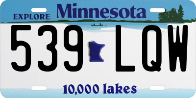 MN license plate 539LQW