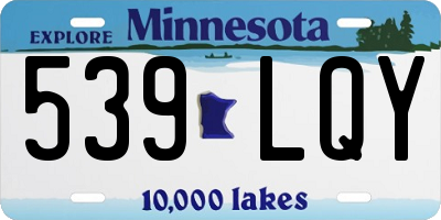 MN license plate 539LQY