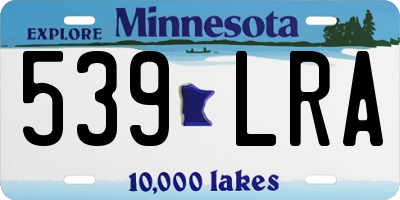 MN license plate 539LRA