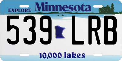 MN license plate 539LRB