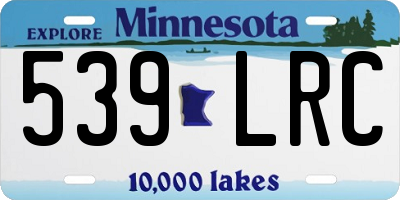 MN license plate 539LRC