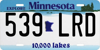 MN license plate 539LRD
